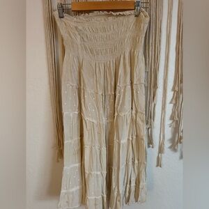 Bohemian Cream Maxi Dress